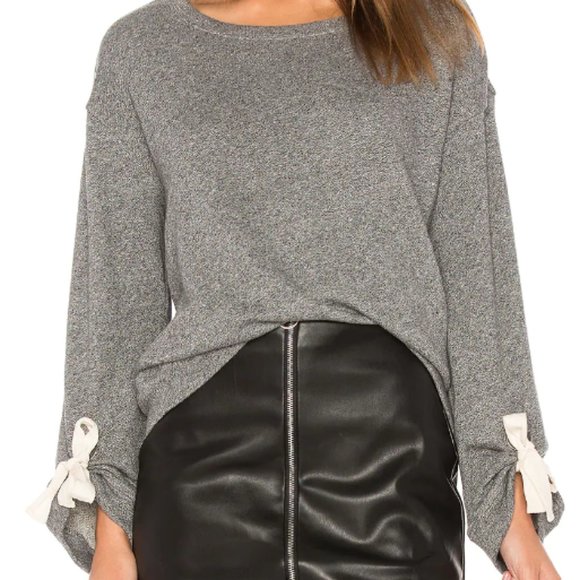 Splendid Gray Madison Ave. Pullover Sweatshirt Light Grey Size X Small - Picture 2 of 8